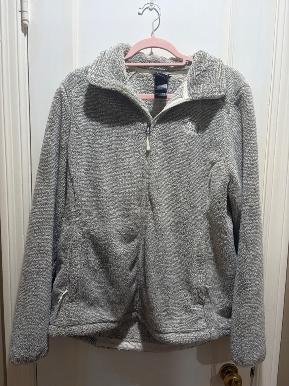 The North Face Light Gray Plush Fleece Jacket